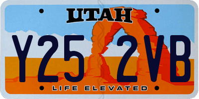 UT license plate Y252VB