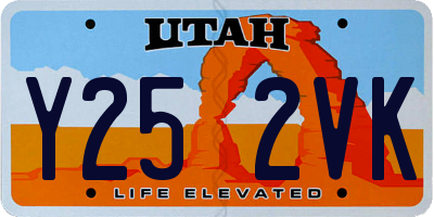 UT license plate Y252VK