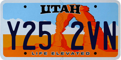 UT license plate Y252VN