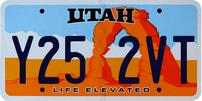 UT license plate Y252VT