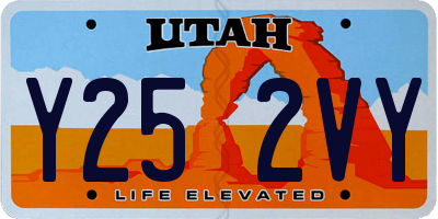 UT license plate Y252VY