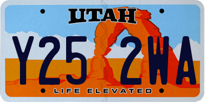 UT license plate Y252WA