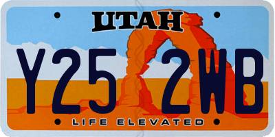 UT license plate Y252WB