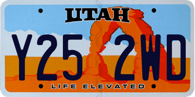 UT license plate Y252WD