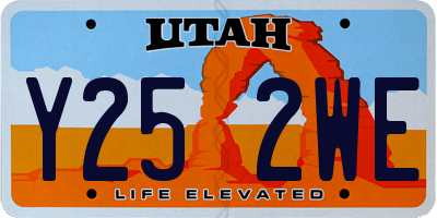 UT license plate Y252WE