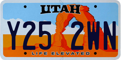 UT license plate Y252WN