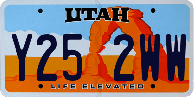 UT license plate Y252WW