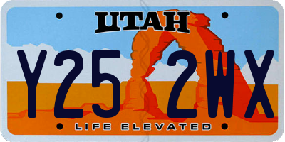 UT license plate Y252WX