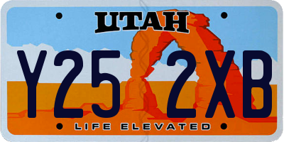 UT license plate Y252XB