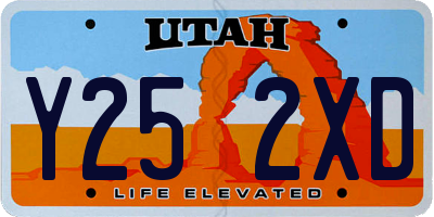 UT license plate Y252XD