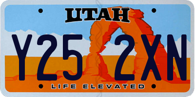 UT license plate Y252XN