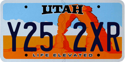 UT license plate Y252XR