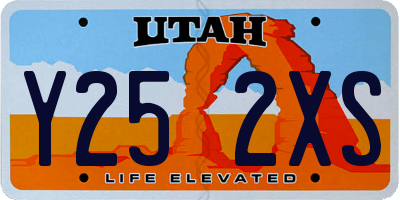 UT license plate Y252XS
