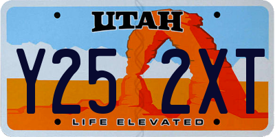 UT license plate Y252XT