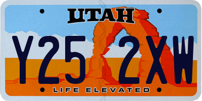UT license plate Y252XW