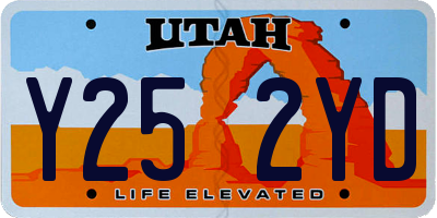 UT license plate Y252YD