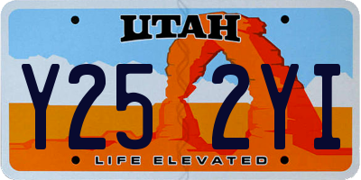 UT license plate Y252YI