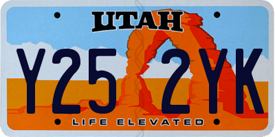UT license plate Y252YK