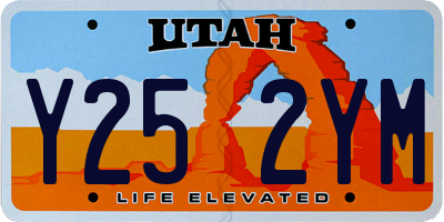 UT license plate Y252YM
