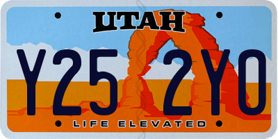 UT license plate Y252YO