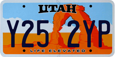 UT license plate Y252YP
