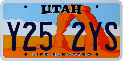 UT license plate Y252YS