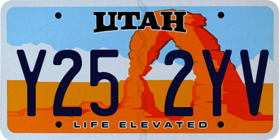 UT license plate Y252YV