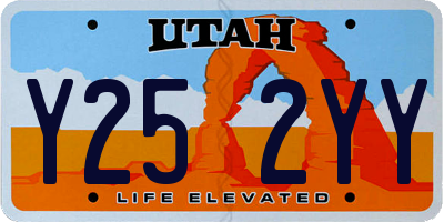 UT license plate Y252YY
