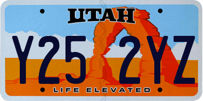 UT license plate Y252YZ