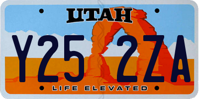 UT license plate Y252ZA