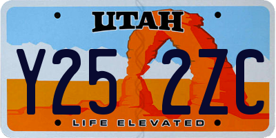 UT license plate Y252ZC