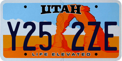 UT license plate Y252ZE