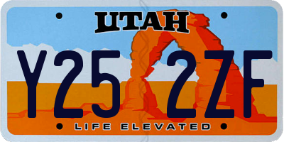 UT license plate Y252ZF