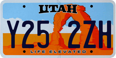 UT license plate Y252ZH