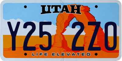 UT license plate Y252ZO