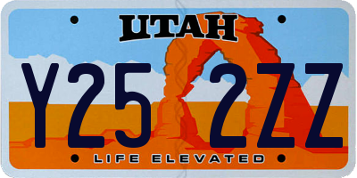 UT license plate Y252ZZ