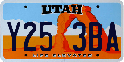 UT license plate Y253BA
