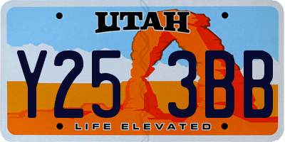 UT license plate Y253BB