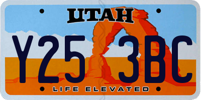 UT license plate Y253BC