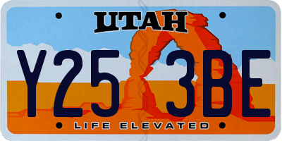UT license plate Y253BE