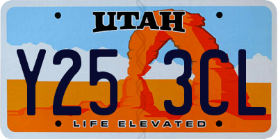 UT license plate Y253CL