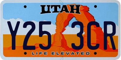 UT license plate Y253CR