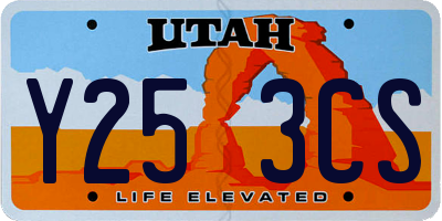 UT license plate Y253CS