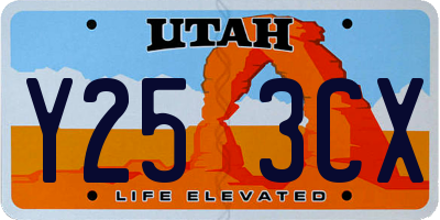 UT license plate Y253CX