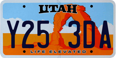 UT license plate Y253DA