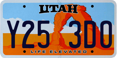 UT license plate Y253DO