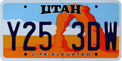 UT license plate Y253DW