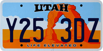 UT license plate Y253DZ