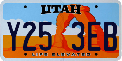 UT license plate Y253EB