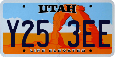 UT license plate Y253EE